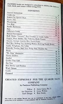 Paperback Quaker Oats Package Craft Book