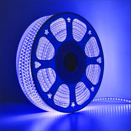 Image of Quace 22 Meter Waterproof LED Rope Strip Light for Indoor and Outdoor Use, Flexible Home Decor, Diwali Decorative Lights, Ceiling Cove Light (Blue)