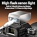 MEDALight New Aluminum F1s Mini Camera Flash for Ricoh GR3/GR3X/Fuji/Sony ZV1/Nikon/Canon/Olympus/Digital Film Cameras,Portable Hot Shoe Speedlite for DSLR Camera(Silver)