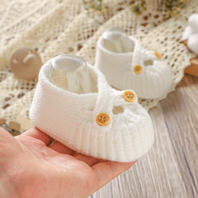 Baby Booties Newborn Babe First Walkers Non-Slip Stay On Boots Crib Shoes Sock Warm Knit Booties - Image 3