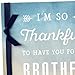 Hallmark Birthday Card for Brother (So Thankful)