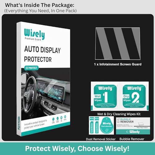Image of Wisely Premium Screen Guard for TOYOTA URBAN CRUISER HYRYDER Car (G&V) - 9 Inch Display Infotainment GPS System Protector - Stereo Accessories - Touch Responsive - HD Clear