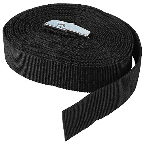 A+ Selected 25mm X 5m Zurrgurt Riemen - 6 Packung Anhänger Spanngurte Auto Dachgepäckträger mit Cam Verschluss - Schwarz… – Bild 5