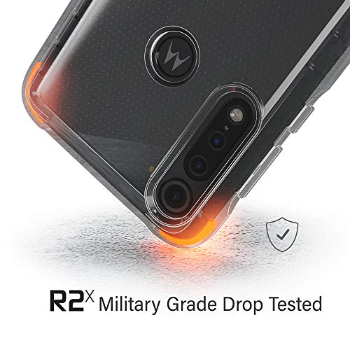 Ghostek Covert Moto G Power Clear Case With Stand Super Slim Thin Shockproof Design Heavy Duty Protection Hand Gripper Bumper Wireless Charging Compatible For 2020 Moto G Power (6.4 Inch) - (Smoke) #TOP6