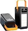 Tragbares Ladegerät 80000 MAh Powerbank Mit Hoher Kapazität 15 W Schnellladung Eingebaute Kabel Externer Akku 8 Ausgänge Und 3 Eingänge Powerbank Für Campingreis(Size:80000 mAhColor:schwarz)