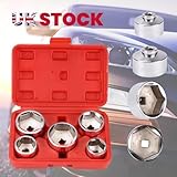 5-Piece Heavy-Duty Oil Filter Removal Socket Set – 3/8" Drive, 24–38mm – Precision Cap Wrench Kit For Quick & Hassle-Free Car Oil Filter Changes – Durable Carbon Steel Construction – Fits Most Vehicle - Image 6