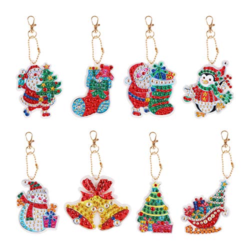 DIY 5d Diamant malerei Kits 8Pcs Weihnachten Bohren voll kristall Strass Diamant Stickerei gemälde für hauptwanddekor, 5D DIY Diamant Strass Malerei Stickerei Handwerk Diamant Painting Full Kits Cover