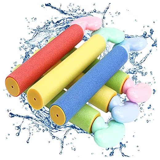 AstarX Water Gun, Squirt Gun 6 Pcs Water Blaster with Long Range up to 32ft Summer Pool Toys for Kid&Adult