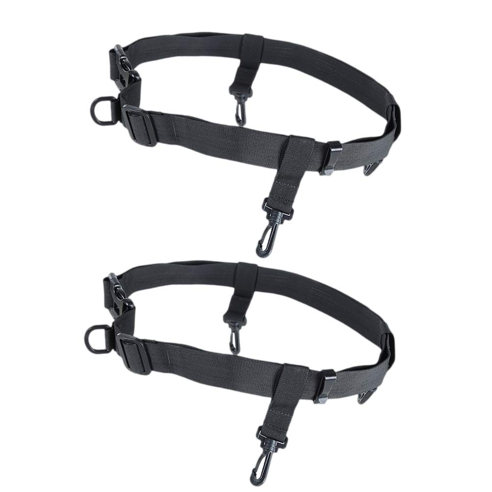 LIOOBO Adjustable Fishing Wader Waist Strap with D Ring Hook 2pcs
