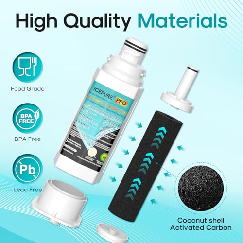 Image of ICEPURE PRO DA97-17376B Refrigerator Water Filter Replacement for Samsung HAF-QIN /EXP, HAF-QIN, RS27T5200SR WS645A RS22T5201SR RF28R7201SR RF32CG5400SR RF27CG5400SR DA97-08006C WD-F45 RWF4200AH, 3PACK