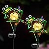 Frog Garden Solar Lights Outdoor Decorative 2 Pack Metal Frog Garden Decor for Outside Waterproof Solar Stake Lights for Lawn Ornaments Patio Yard Decorations Gardening Gifts for Mom Women