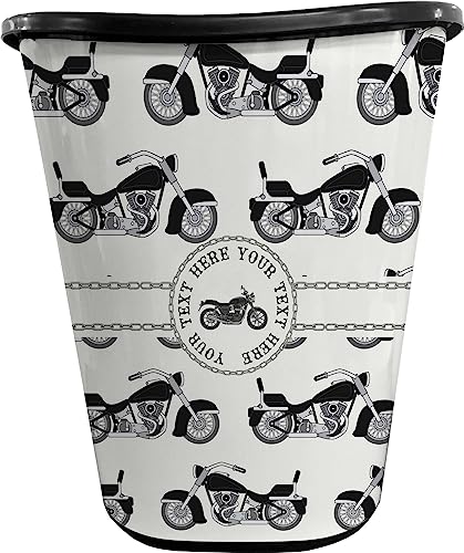 YouCustomizeIt Personalized Motorcycle Waste Basket - Single Sided (Black)