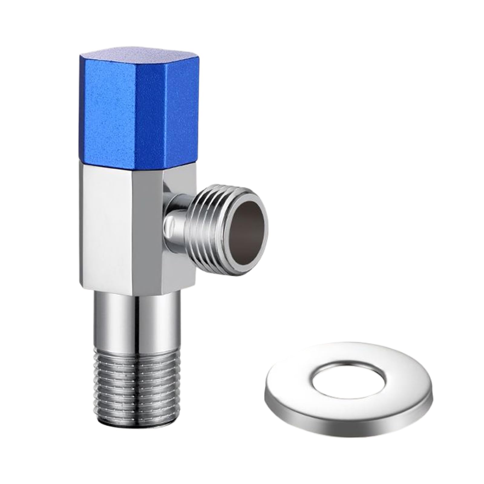Kalttoy Blue Multi Scene Shut Off Valves & Proof Metal Valves G1 / 2 Inlets Outlet Calibers Simple Fixing For Toilet Angle Stop