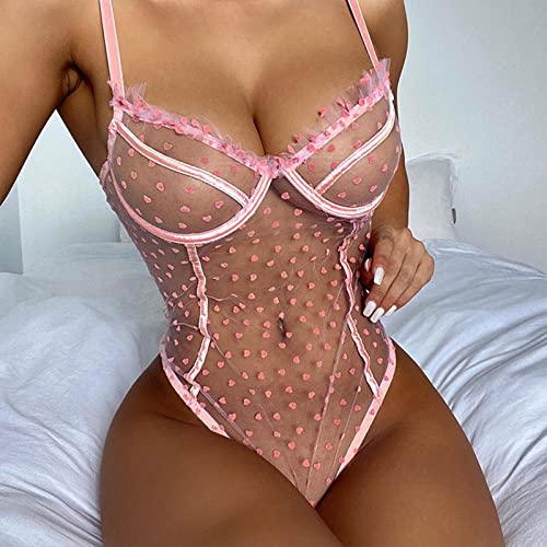 Blingko Sexy Unterwäsche Damen Erotisch Höhe Taille Reizwäsche Transparentes Lingerie Sexy Kostüm Spitzennachthemdes… – Bild 3