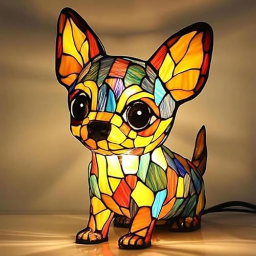 Kosinso LED Chihuahua/Französische Bulldogge/Dackel Lampe/Corgi Lampe/Mops Lamp, Haustier-Dekolampe für Hundefans (Dackel)