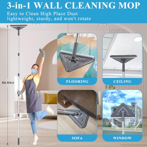 Image of Microfiber Duster Kit 27pcs with 30 to 100 in Extension Pole, Grey