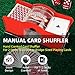 Yoidesu 2 Crank Card Shuffler, Poker Card Shuffler Manual for Blackjack Poker, Quiet, Easy to Use Manual Card Mixer, Poker Playing Card Casino Card Manual Shuffler