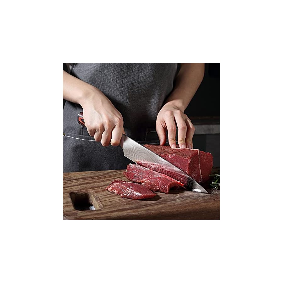 PAUDIN Chef Knife, 8 Inch High Carbon Stainless Steel Sharp Kitchen Knife with Ergonomic Handle, Gift Box for Family & Restaurant