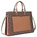 CLUCI Mallette pour femme en cuir véritable 15,6 pouces pour ordinateur portable fin et grande poche, Café vintage., LARGE,