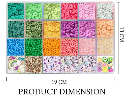 Image of LERUBGA 3000+ Macaron Color Bracelet Making Clay Beads Kit | Bracelet Making Set for Girls | DIY Jewellery Making Kit | Bead Kit with Letter Beads | Unicorn Pendants, Crystal Star & Flower Charms