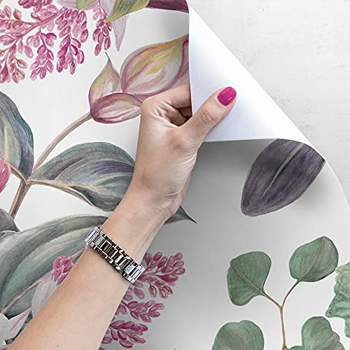 Papier peint latex fleurs aquarelle pour masquer les imperfections du mur - 4