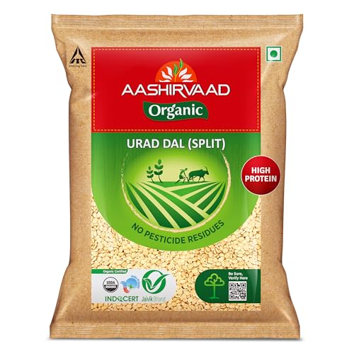 Aashirvaad Organic Urad Dal, 1 Kg, 100% Organic Urad Dal Rich in Protein