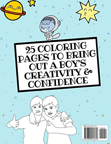 I Am Kind, Confident and Brave: An Inspirational Coloring Book For Boys
