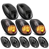ATLEDLT Amber LED Cab Roof Light Compatible with Chevy GMC 1988-1999 C1500 K1500,1988-2000 C/K 2500 3500,1992-1999 Suburban C/K 1500 2500,1992-2002 C3500HD Cab Clearance Marker Light 5PCS Smoke Lens