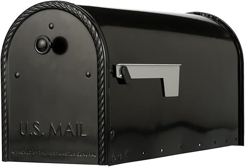 Architectural Mailboxes Edwards EM160BAM - Buzón de acero galvanizado, código de compatibilidad B, EM160BAM, color negro, gran capacidad