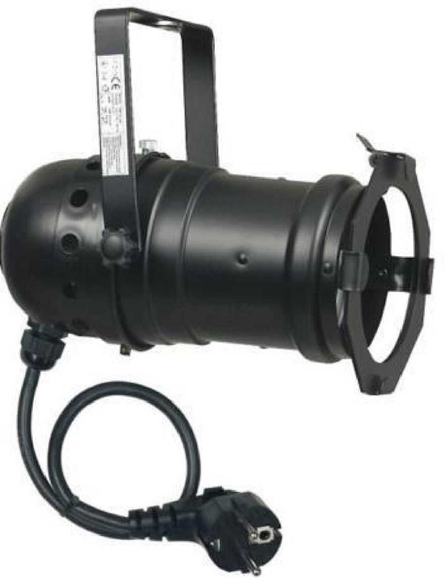 Varytec 1247-4 x PAR 30 Spot-Light Scheinwerfer SCHWARZ black PAR-30 mit E-27 Fassung & Kabel mit Schuko-Stecker