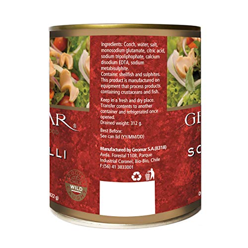 GEOMAR Scungilli (Sliced Conch) – Sustainable - Ready-to-Eat – 29 oz per Can
