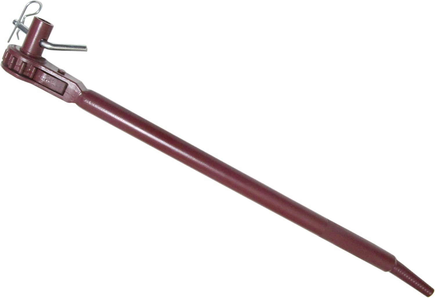 Generic Winch Bar Ratcheting 28"" Handle, Easy Load Securement, for Flatbed Trailer 4"" Winch Box | Combination with Pin | Pro Quality Tie Down, Load Securement, Chrome, (GTWBR-H28)