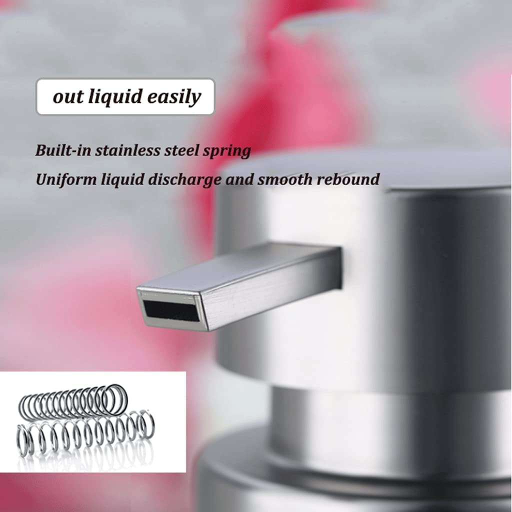 Lotion Dispensers Cilindrische Zeepdispenser Rvs Navulbare Zeeplotion Dispenser 10oz Geschikt Schotel Handlotion Fles