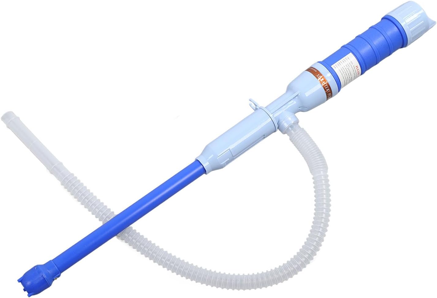 Electric Fluid Extractor Pump Cordless Oil Transfer Pump for Gasoline Fuel with 16in Hose, Locking Clamp/Holder Design for Portable Oil Extractor, Suitable Home Garage Workshop (Blue)
