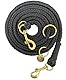 Leisegrün Paracord Hundeleine 2m | Handgefertigte Leine 3-Fach verstellbar | Handmade für kleine und mittelgroße Hunde (Noir, 2 m) | Farbe: Schwarz