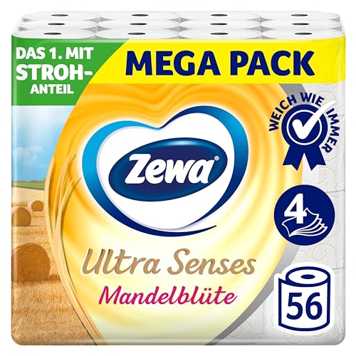 Preisvergleich Produktbild Zewa Ultra Senses Toilettenpapier 56 Stück, 7x 8 Rollen