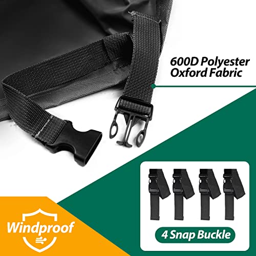 Patio Watcher 2 Seater Patio Loveseat Cover Durable And Water Resistant Waterproof Outdoor Loveseat Cover With Secure Buckle Straps-Black-76 L X 32.5" D X 33" H #TOP4