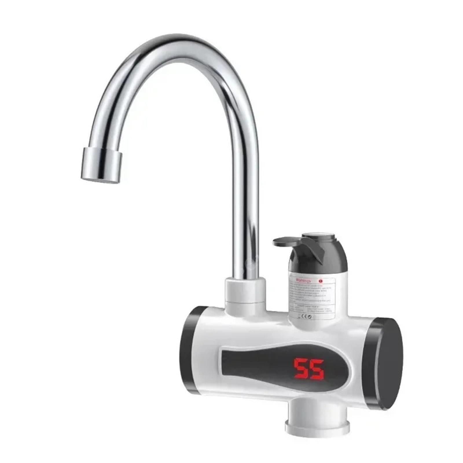 Calentador de agua eléctrico cocina 3000 W con grifo caliente instantánea y calentador frío instantáneo sin tanque, Aparato de flujo