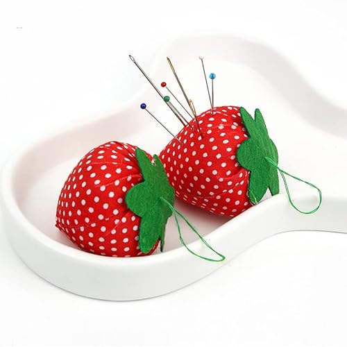 3Pcs Strawberry Shaped Needle Pin Cushion Diy Handcraft Tool For Cross Stitch Sewing Home Sewing Needle Pin Cushion Pillow Pincushion #TOP6