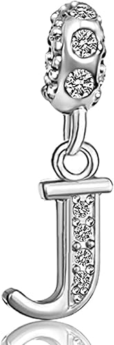 Abalorio para pulsera, diseño de letras del alfabeto A-Z, abalorios de cristal de JMQJewelry