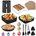 Produktbild Heißluftfritteuse Zubehör für COSORI Turbo Tower Pro Airfryer 10,8L 2 kammern, Airfryer Zubehör Accessories für COSORI Turbo Tower Double Stack, mit Silikonform, Pizzaplatte, Kuchen Brotform usw