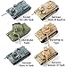 MR.RIVER WW2 Army Tank and Army Men Toys Playset,6 Take Apart Military Vehicles with German/US/Soviet Tanks Models and 12 Toy Soldiers for Kids Boys
