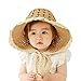 ZHANGYAN Sombrero de Sol para niños Sombreros de Paja de bebé, Sombreros de Verano para bebés y niños pequeños, Sombreros de Playa (Color : Dark Coffee Color, Size : 4-8 Years Old)