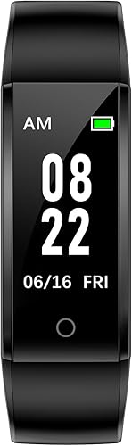 Vista 17 de GRV Rastreador de actividad física, no Bluetooth, sin aplicación, no requiere teléfono, podómetro, impermeable, con pasos, contador de calorías, Gris