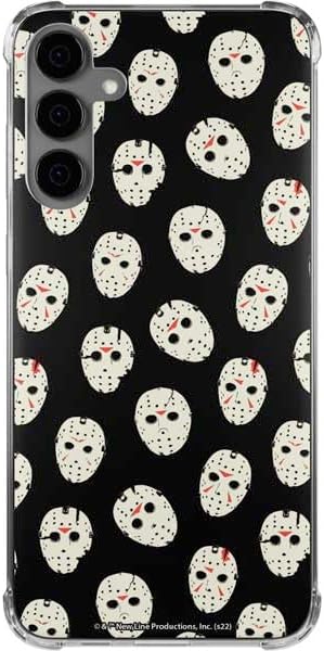 Skinit Clear Phone Case Compatible with Galaxy S24 Plus - Officially Licensed Warner Bros Friday The 13th Jason Voorhees Pattern Design