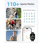 Parsonver Smart Watch, 5ATM Waterproof Watch for Swimming, Fitness Activity Tracker with 110+ Sports Modes, Heart Rate/Sleep/SpO2/Calories Monitor, Pedometer, Fitness Watch for Android & iPhone, Black - Image 3