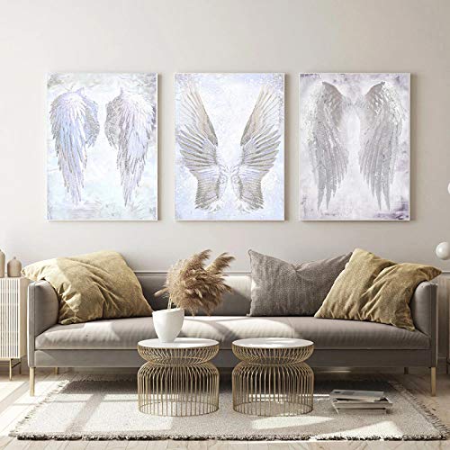 Tableau plumes blanches abstrait moderne pour sublimer votre salon 60x80cm