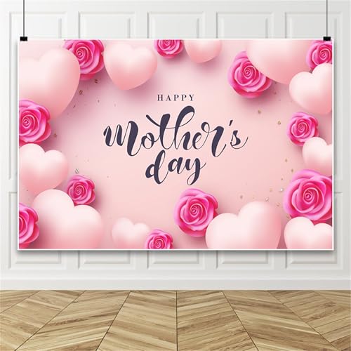 Toile de fond rose pour fête des mères de 3x2m idéale pour shooting photo de famille