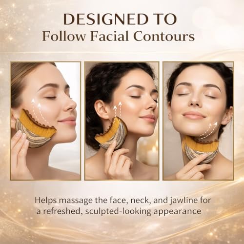 Generic 2PCS Lymphatic Contour Face Brush, Ergonomically Designed to Fit The Skin Precisely and Relieve Fatigue, Facial Massage Brush for Drainage & Sculpting- Anti-Puffiness, Detox & Lift, Dry Brushing Face