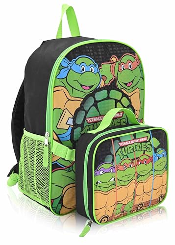 Fast Forward Teenage Mutant Ninja Turtles 16 Backpacks With Lunch Bag - Licensed Characters Kids Schoolbag